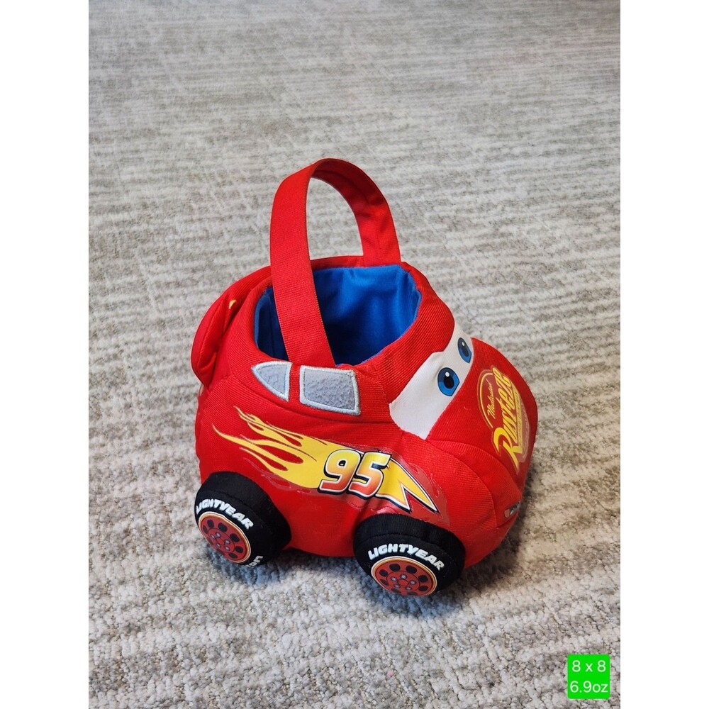 Disney Pixar Cars Lightning McQueen Plush Halloween Treat Bucket Bag Small
